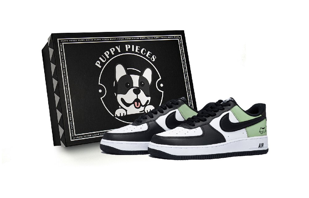 Nike Air Force 1 Jiarong Matcha, Special Shoe Box Included Slip Resistant Low Top Skateboard Shoes Men's White Green