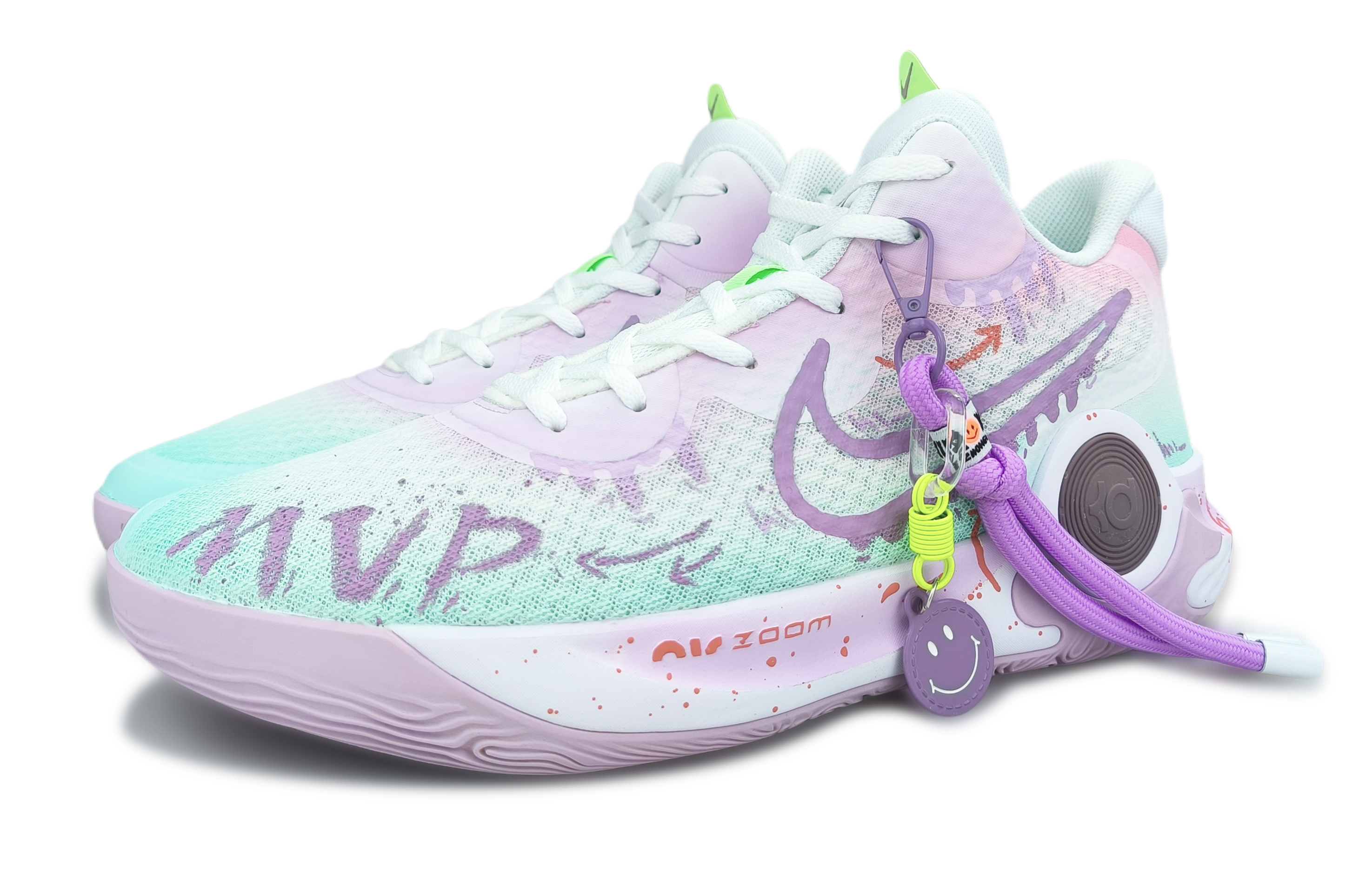 Nike Trey 5 Vintage Basketball Shoes Unisex Mid top Pink/Green/Purple купить в интернет-магазине Yoocart с быстрой доставкой по России.