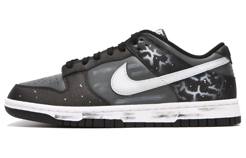 Nike Dunk Abrasion Resistant Low Top Skateboard Shoes Unisex Black