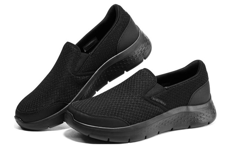 Skechers Go Walk Fle Low Top Casual Shoes Men's Black