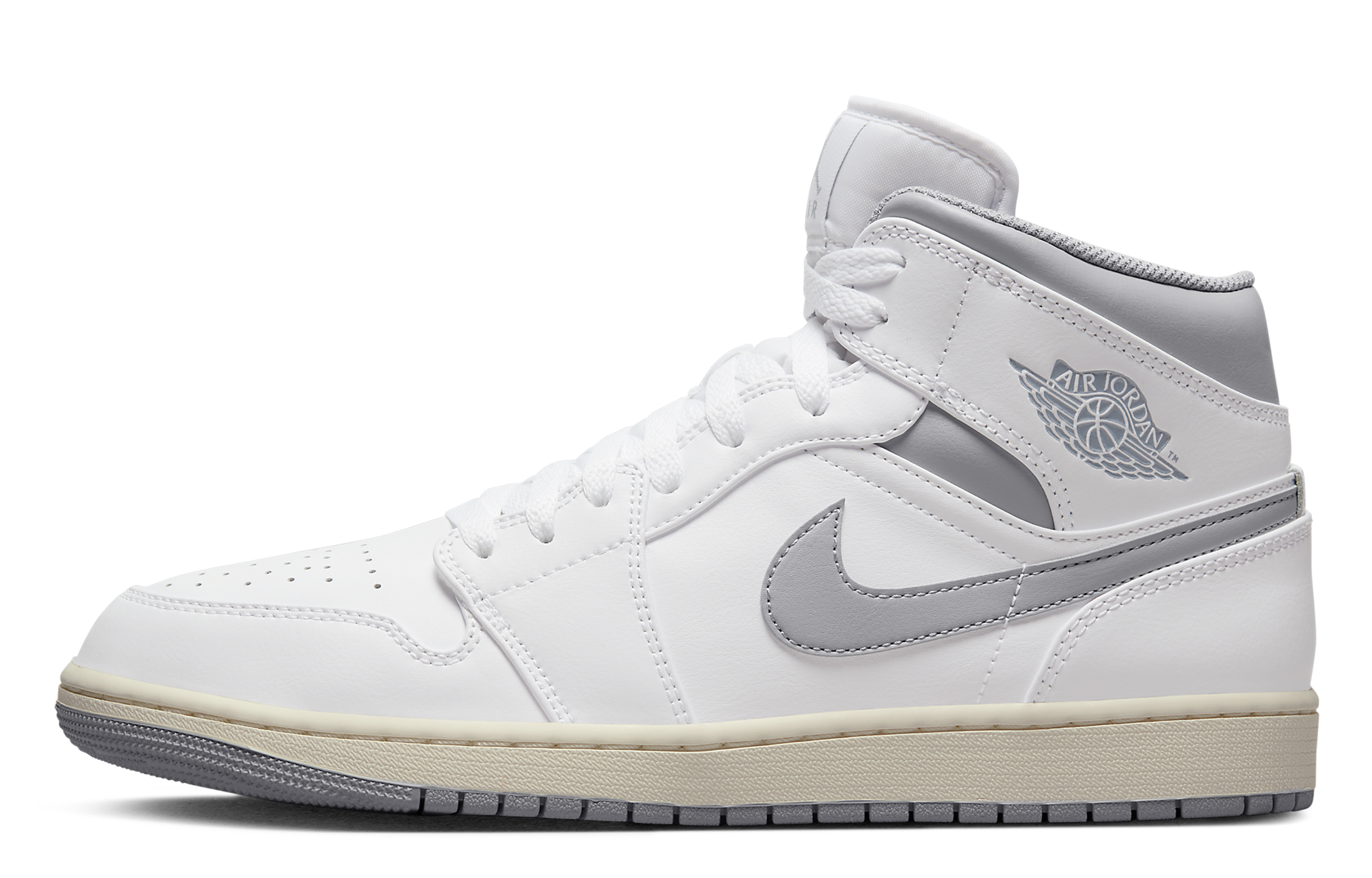 Jordan Air Jordan 1 Anti-Slip Wear-Resistant High-Top Vintage Basketball Shoes Men's Black White Gray купить в интернет-магазине Yoocart с быстрой доставкой по России.
