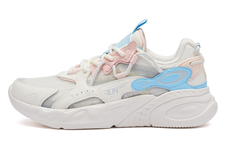 361° Dragon Eyes Dragon Eyes Breathable And Lightweight Low Top Running Shoes Women's Feather White/Transparent Pink