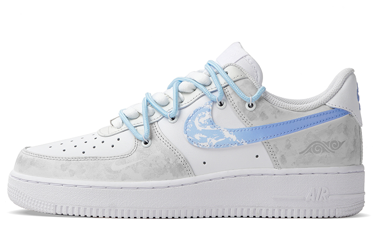 Nike Air Force 1 Low-Top Skateboard Shoes Women's White Blue