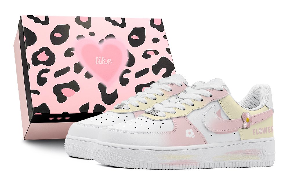 Nike Air Force 1 Skateboard Shoes Women's Low Top Yellow