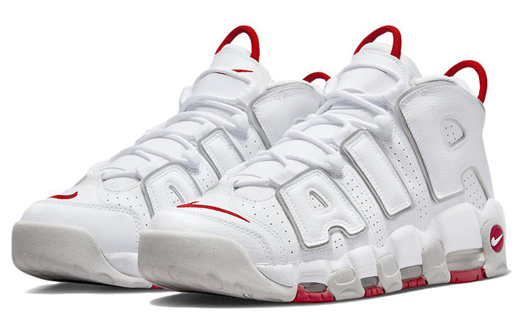 Nike Air More Uptempo 96 White Grey Fog University Red купить в интернет-магазине Yoocart с быстрой доставкой по России.