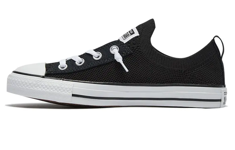 Converse Chuck Taylor All Star Shoreline Knit Slip Low Top Black White Women's