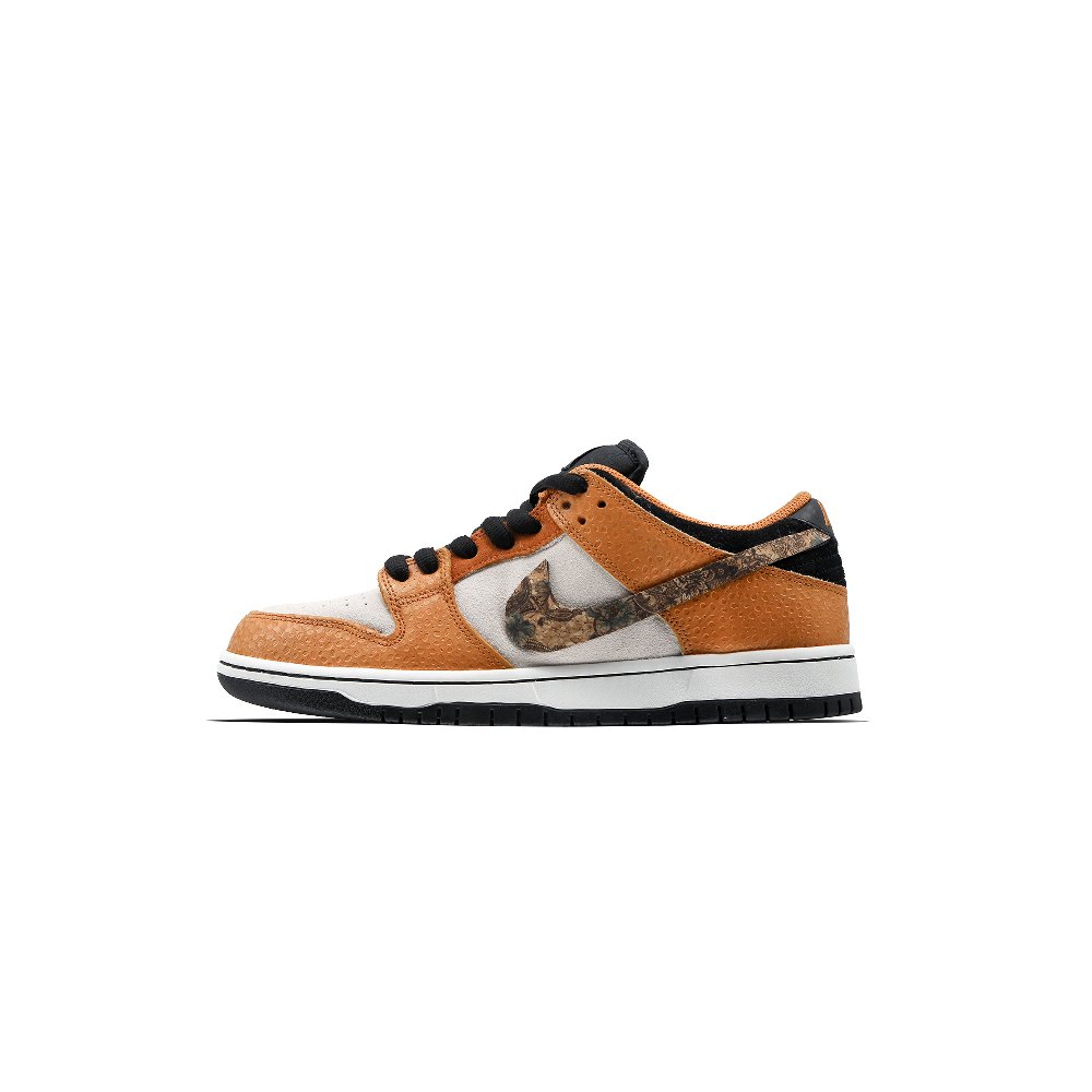 Nike Dunk SB Anti-Slip Wear-Resistant Low-Top Skateboard Shoes Unisex Black Orange