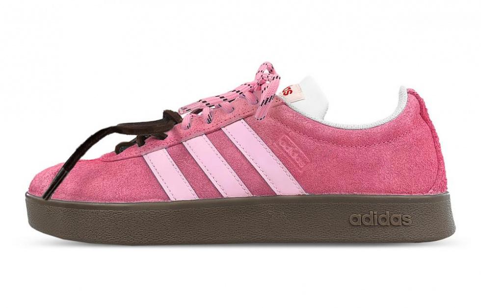 Adidas Neo Vl Court Impact Resistance Low Top Skateboard Shoes Unisex Fuchsia