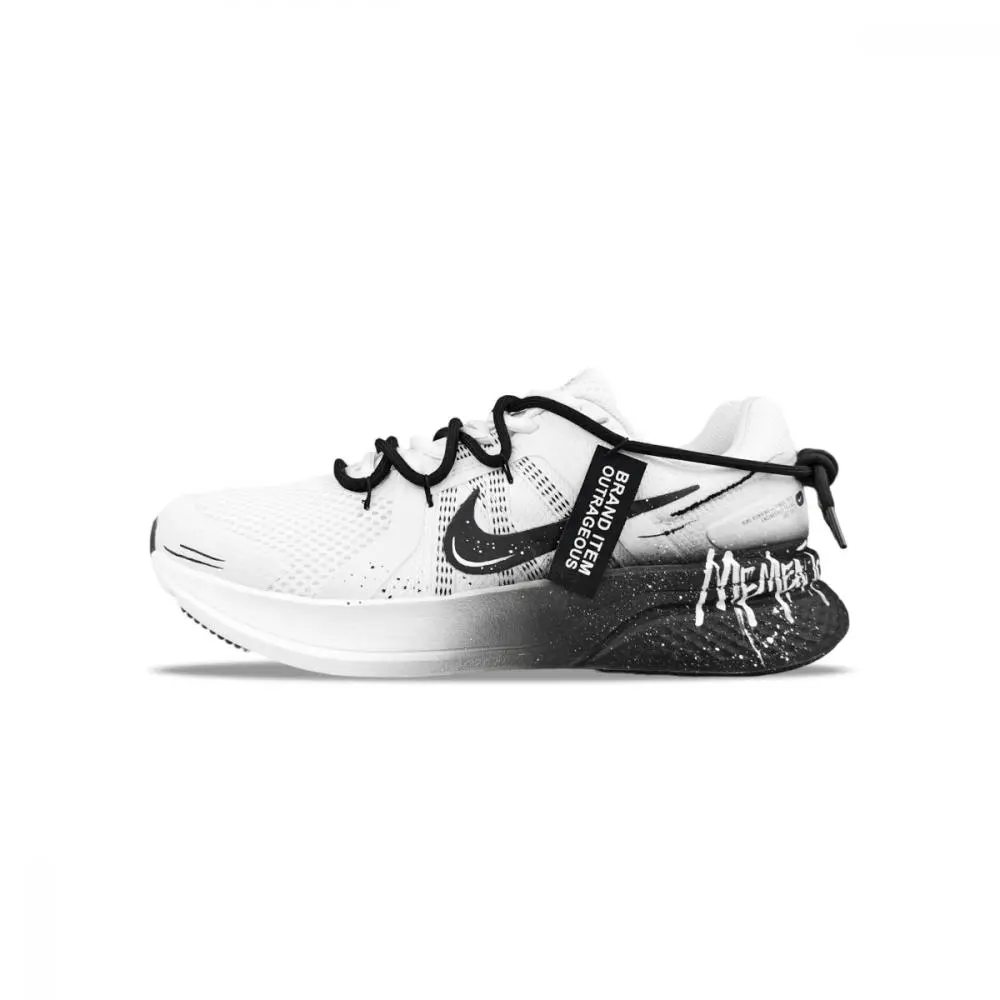 Nike Run Swift 2 Abrasion Resistant Breathable Coverage Low top Running Shoes Men's Black White