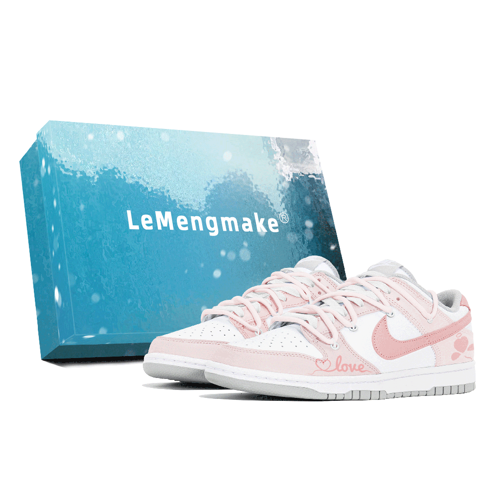 Nike Dunk Slip-Resistant Low-Top Skateboard Shoes Women's Pink