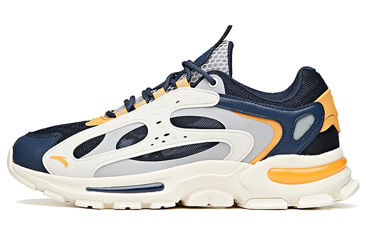 Anta Life Collection Cushioning Anti-Slip Wear-Resistant Breathability Low-Top Chunky Sneakers Men's Blue Gray White