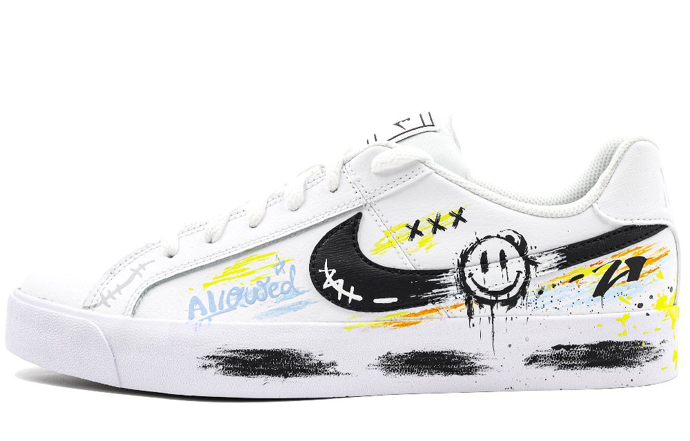 Nike Court Royale Collection Skateboard Shoes Unisex Low Top Red/White/Yellow
