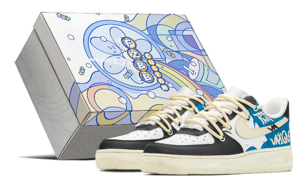 Nike Air Force 1 Fzbb Skateboard Shoes Men's Lightning Blue Box