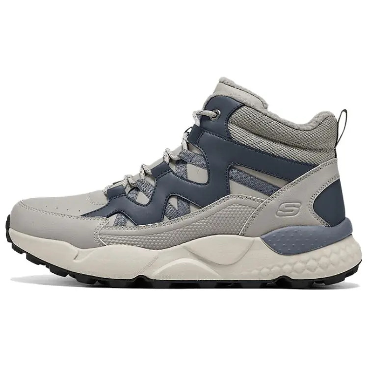 Skechers BENDINO Breathable Support Thermal Rebound High top Casual Shoes Men's Gray Blue