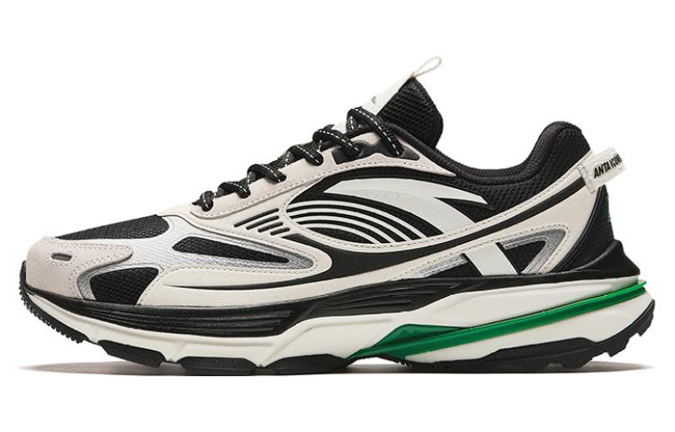 Anta Walker Durable Breathable Low-Top Running Shoes Men's Black White