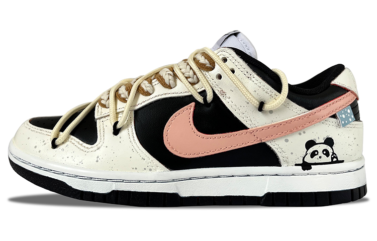 Nike Dunk Reverse Panda Slip-Resistant Cushioning Wear-Resistant Low-Top Skateboard Shoes Unisex Black White