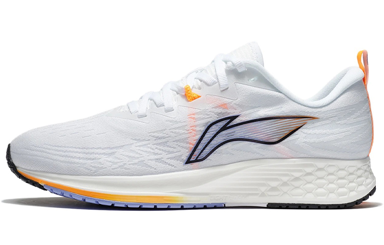 LINING Trich Tu 4 IV Men's Light Marathon Running Shoes - White/Blue