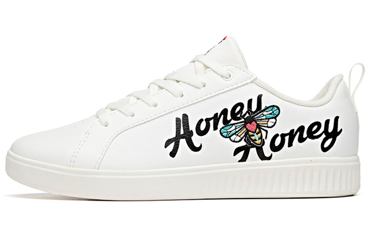Anta Life Collection Slip-Resistant Cushioning Low-Top Skateboard Shoes Women's White Black