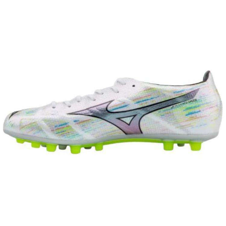 Mizuno AG Short Rubber Studs FG Long Rubber Studs Slip Resistant Breathable Soccer Shoes Unisex Silver White Green