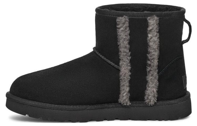 UGG Classic Mini Shearling Logo 'Black' Women's