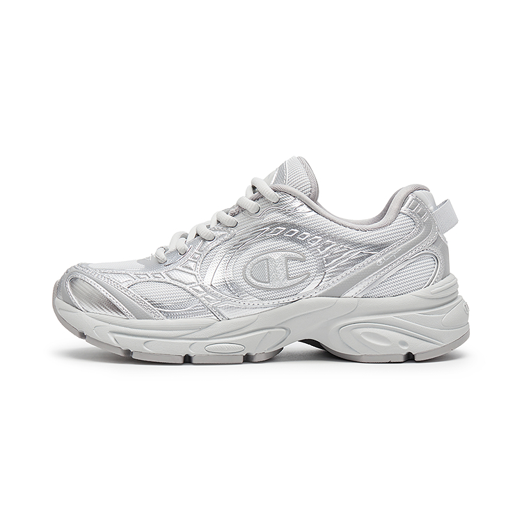 Champion Low Top Running Shoes Unisex Silver White/Daya Gray