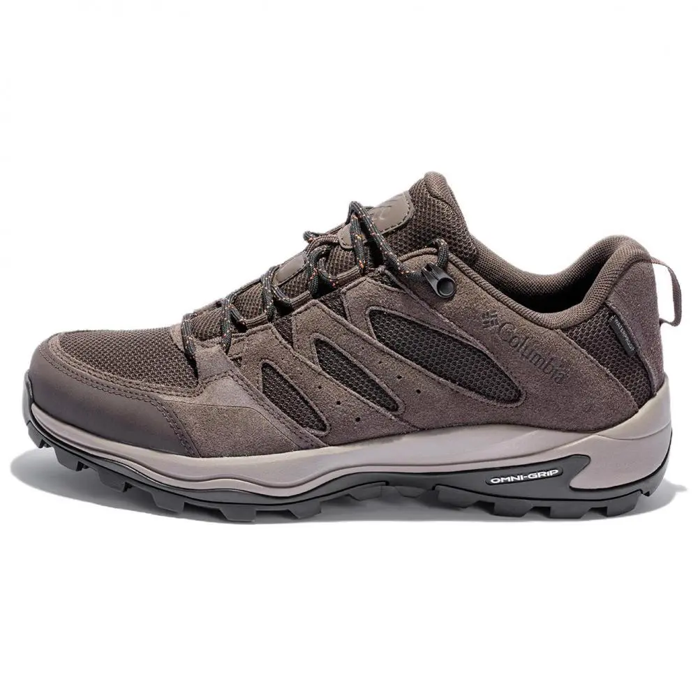 Columbia Redmond Slip Resistant, Abrasion Resistant, Breathable Grip Low top Hiking Shoes Men's Brown