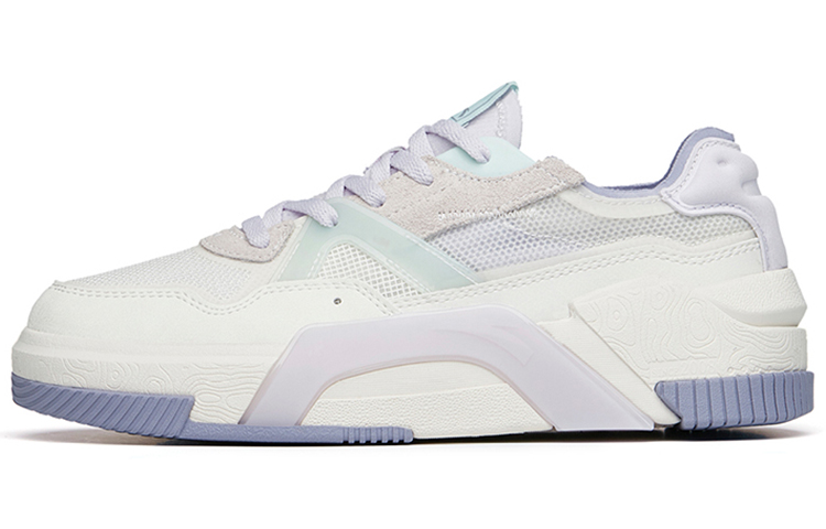 Anta Life Collection PRO Non-slip Lightweight Low-Top Skateboard Shoes Women's White Purple
