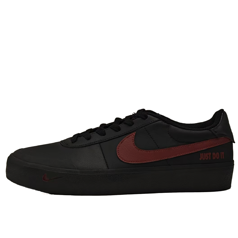 Nike Court Shot Dark Red No Shadow Anti-Slip And Wear-Resistant Lightweight Low-Top Skateboard Shoes Unisex Red