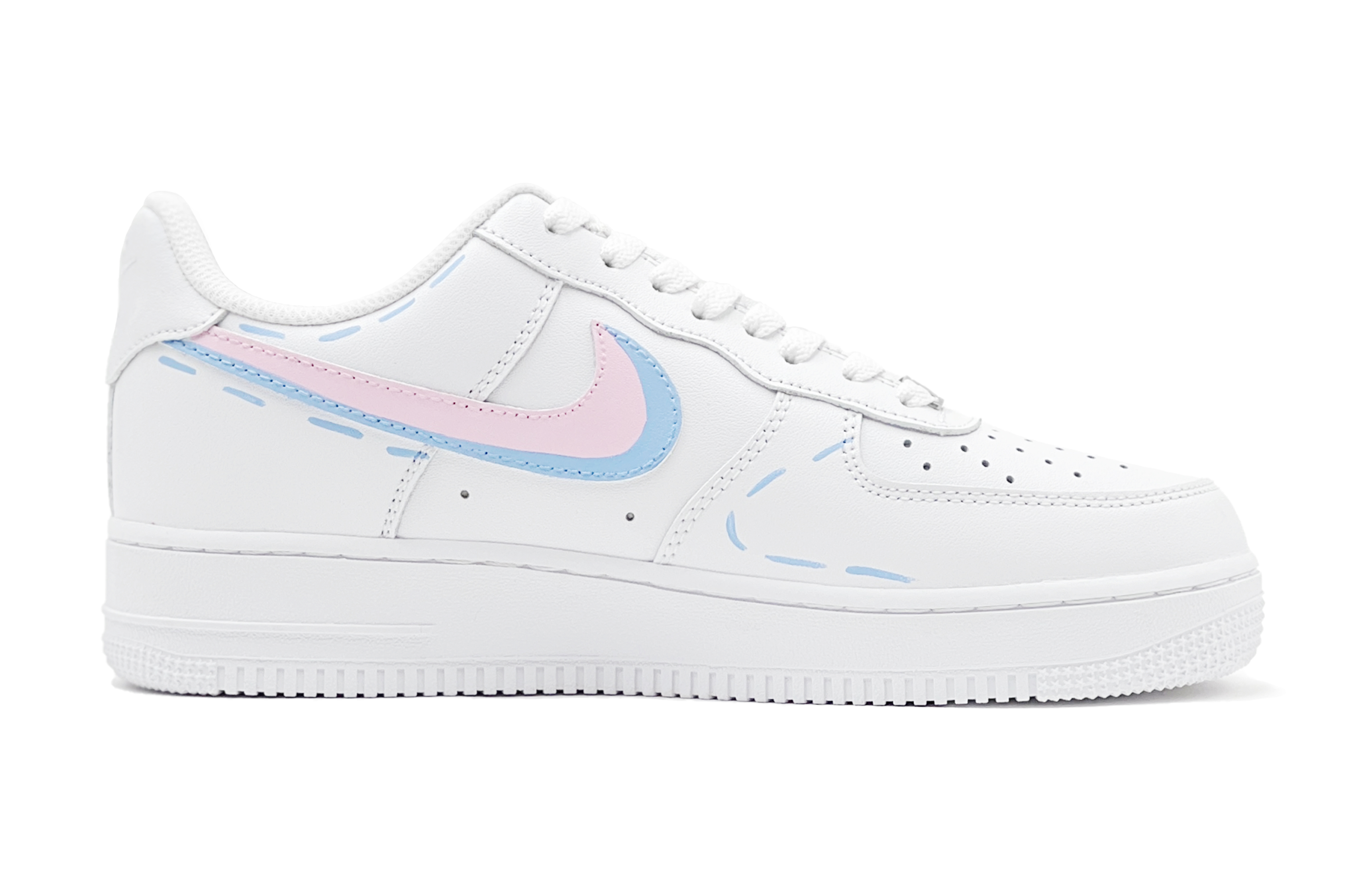 Nike Air Force 1 Low Low-Top Skateboard Shoes GS Pink Blue купить в интернет-магазине Yoocart с быстрой доставкой по России.
