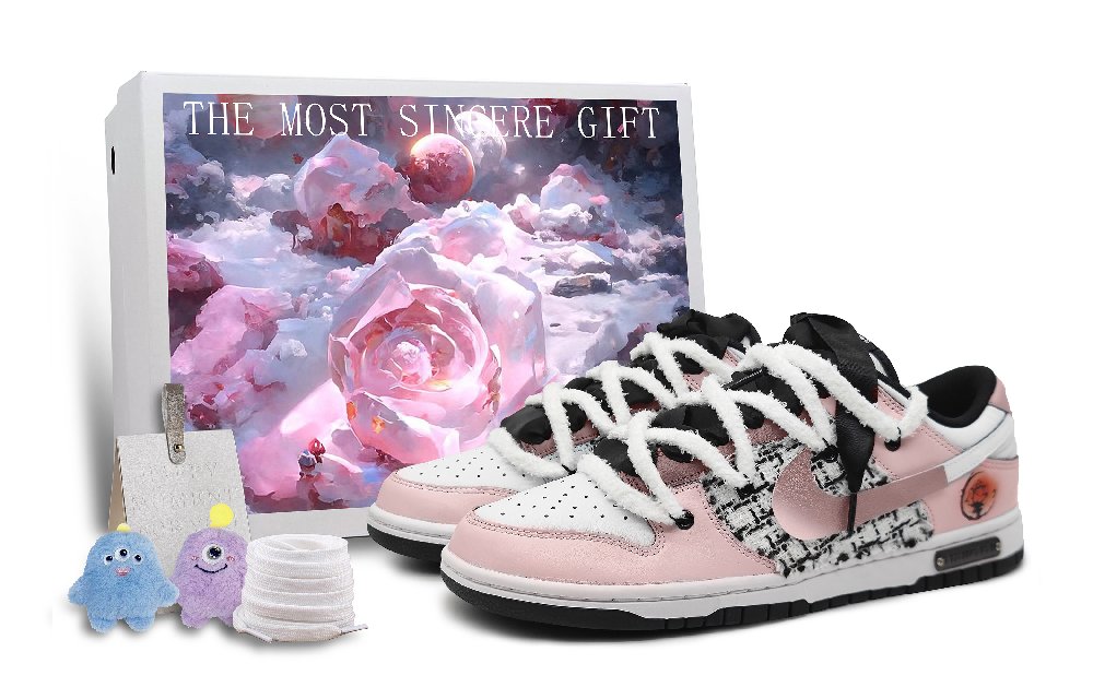 Nike Dunk Low-Top Skateboard Shoes GS Light Pink
