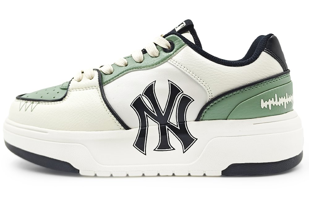 MLB Chunky Liner Abrasion Resistant Low Top Skateboard Shoes Unisex Beige Green