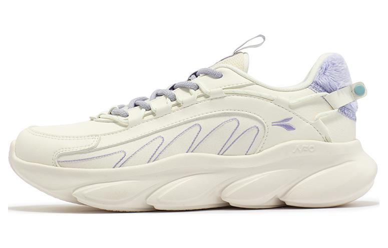 361° Cushioning Wear-Resistant Low-Top Running Shoes Women's White Purple