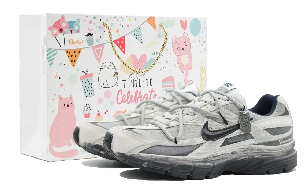 Nike Initiator Abrasion Resistant Low top Running Shoes Unisex Light Gray Black