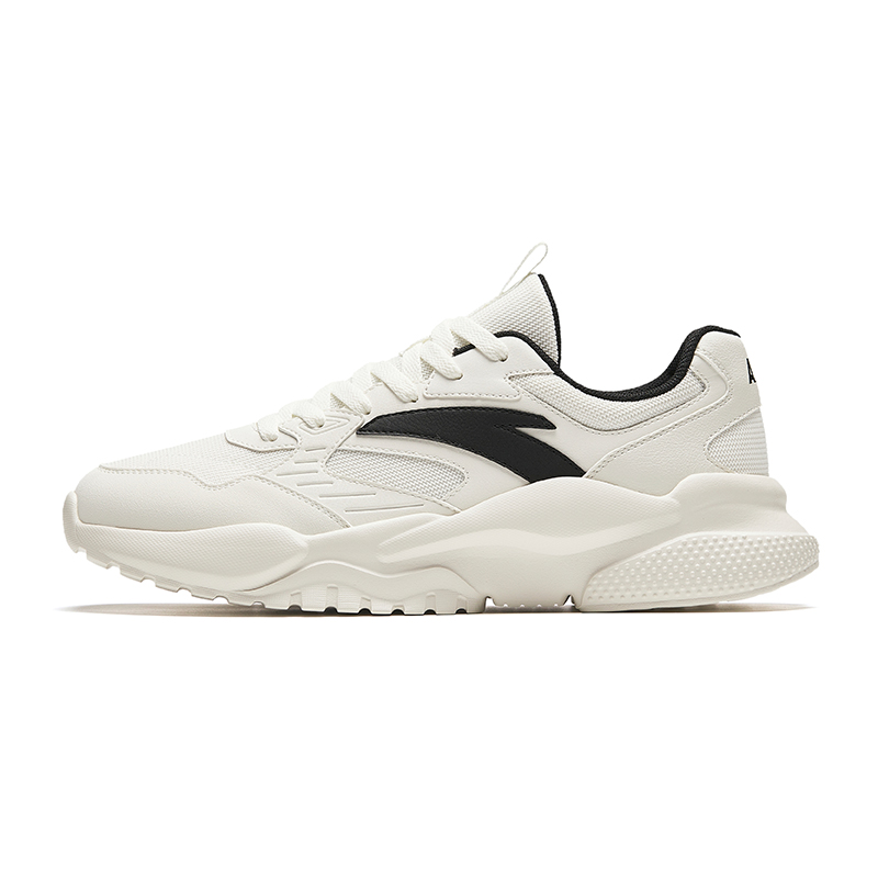 Anta Cushioning Slip Resistant And Abrasion Resistant Low Top Casual Shoes Men's White