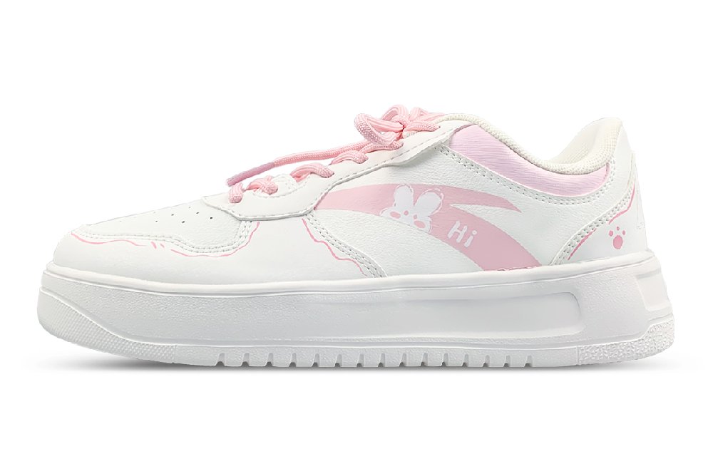 Anta Anti-Slip And Wear-Resistant Lightweight Low-Top Skateboard Shoes Women's White Pink