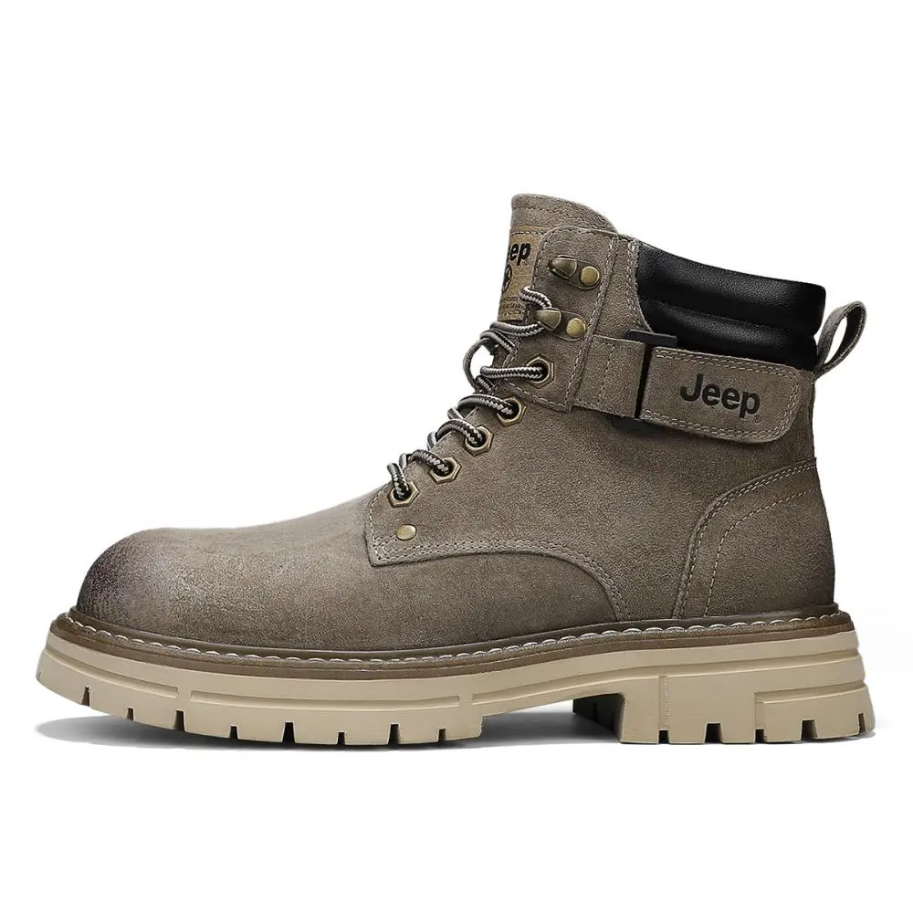 Jeep Short Mid Calf Martin Boot Men's Khaki