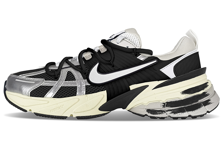 Nike V2K Run Low-Top Running Shoes Women's Silver Black