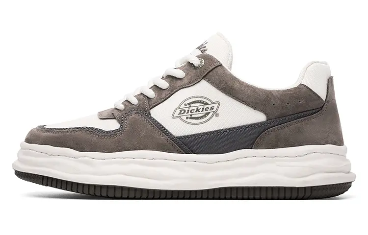 Dickies Cushioning Lightweight Height Increasing Low-Top Skateboard Shoes Men's White Coffee