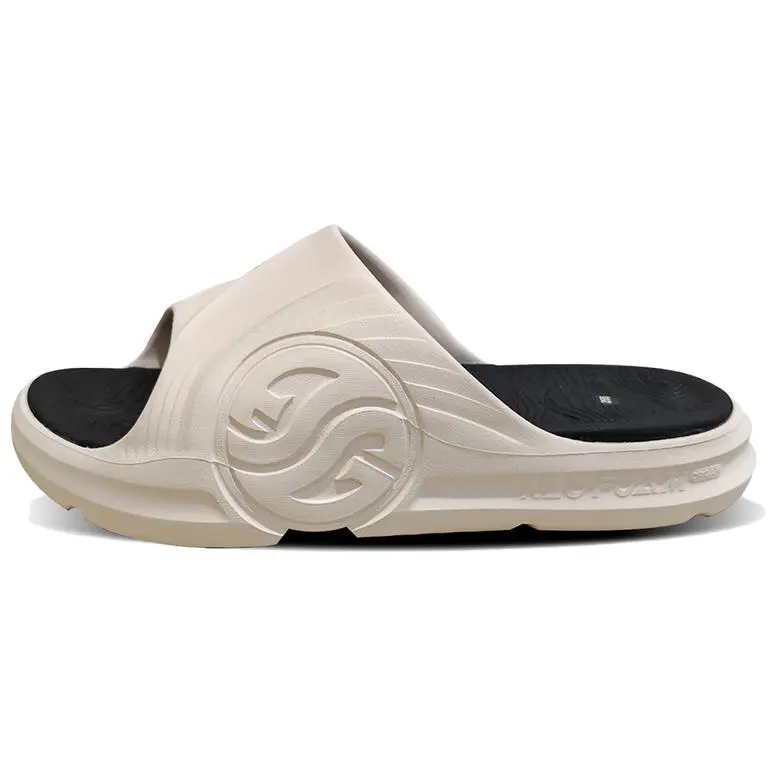 361° Slip Resistant Shock Absorbers Slide Slippers Men's Beige Black