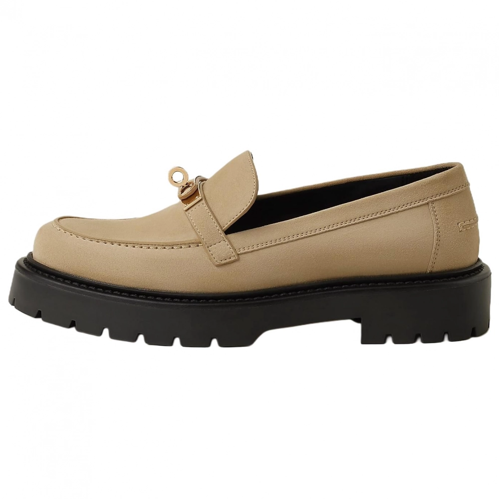HERMES Icone Loafers 3cm Women's Beige