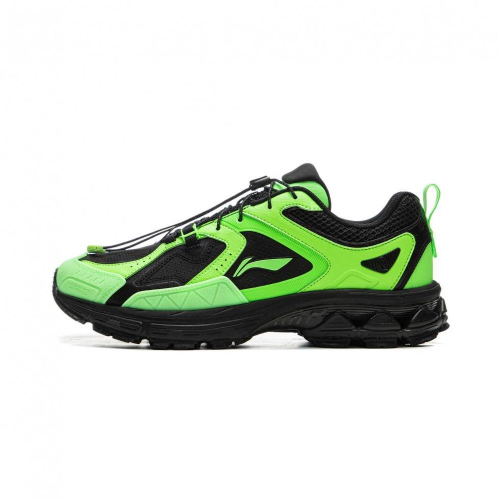 LiNing Support 2.0 Trail V2 Support Wear-Resistant Slip-Resistant Low-Top Running Shoes Men's Black Green