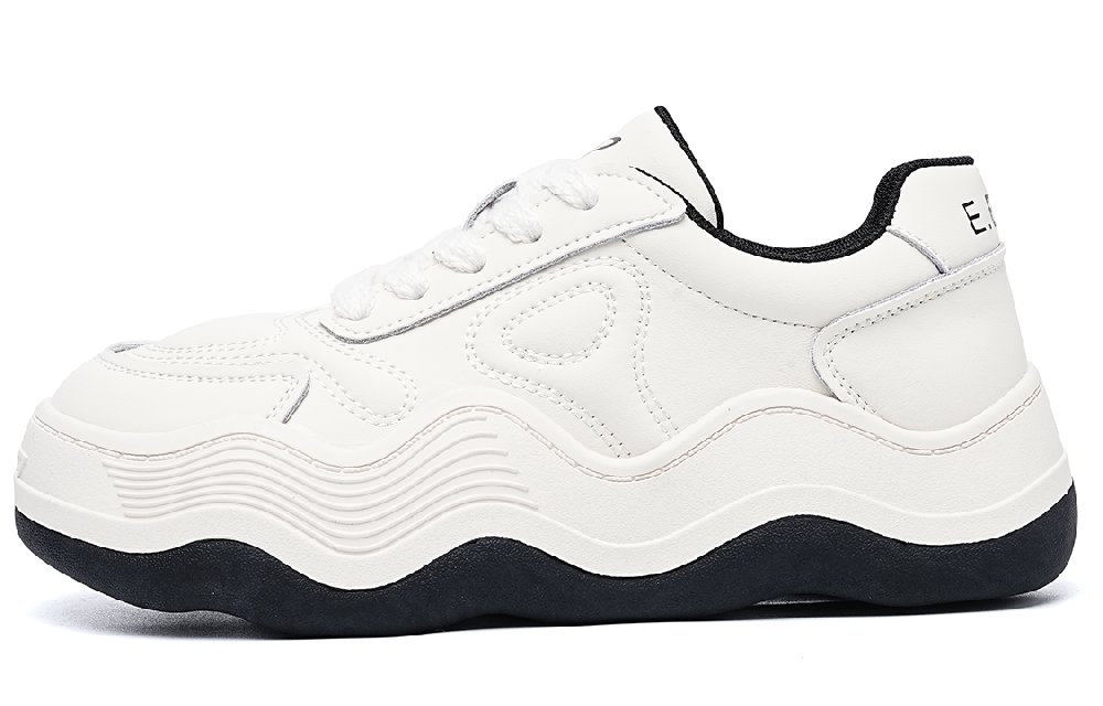 EBLAN Skateboard Shoes Women's Beige Black