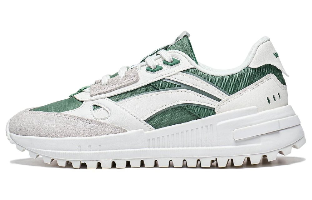 LiNing Wind Rider 2.0 Anti-Slip Wear-Resistant Low-Top Sports Casual Shoes Women's White Gray Green