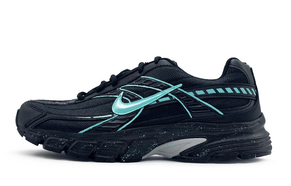Nike Initiator Abrasion Resistant Low Top Running Shoes Men's Black Green