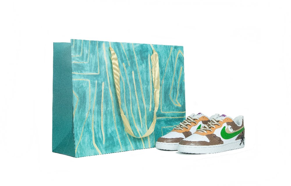 Nike Court Borough 2 Special Gift Box Low-Top Skateboard Shoes Women's White Brown