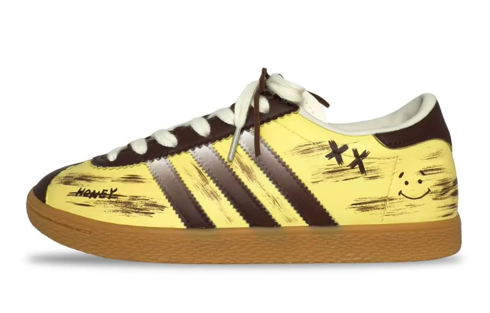 Adidas Originals Stadt Honey Winnie Abrasion Resistant Low top Skateboard Shoes Unisex Yellow