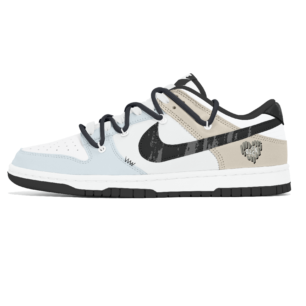 Nike Dunk Lemon Joy Abrasion Resistant Low Top Skateboard Shoes Men's Blue Gray