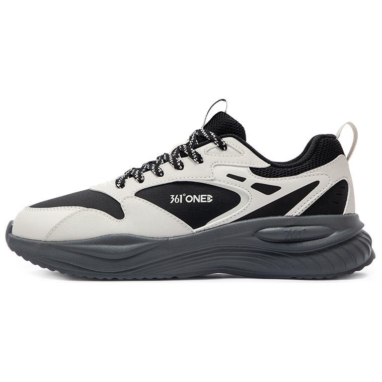 361° Wear-Resistant Slip-Resistant Low-Top Casual Shoes Men's Gray Black