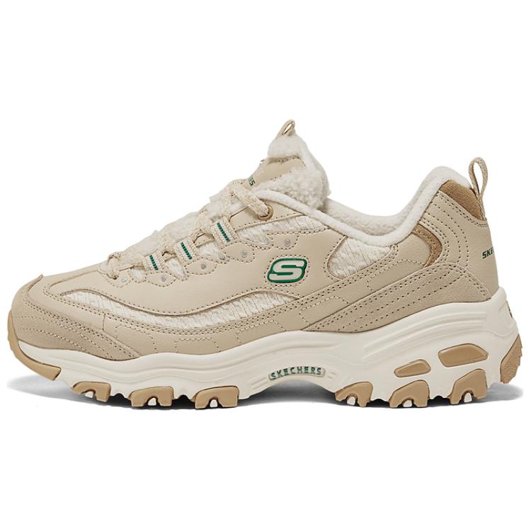 Skechers DLITES Slip-Resistant Breathable Low-Top Chunky Sneakers Women's Brown Green