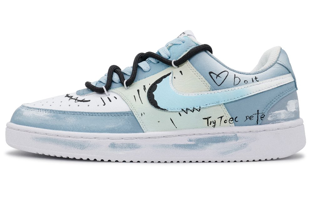 Nike Court Vision 1 Breeze Drifting Clouds Anti-Slip Wear-Resistant Low-Top Skateboard Shoes Men's Blue